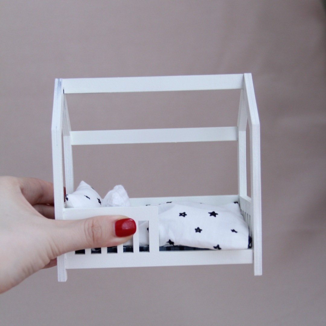 Baby Nursery Age - Lit de bébé miniature en bois