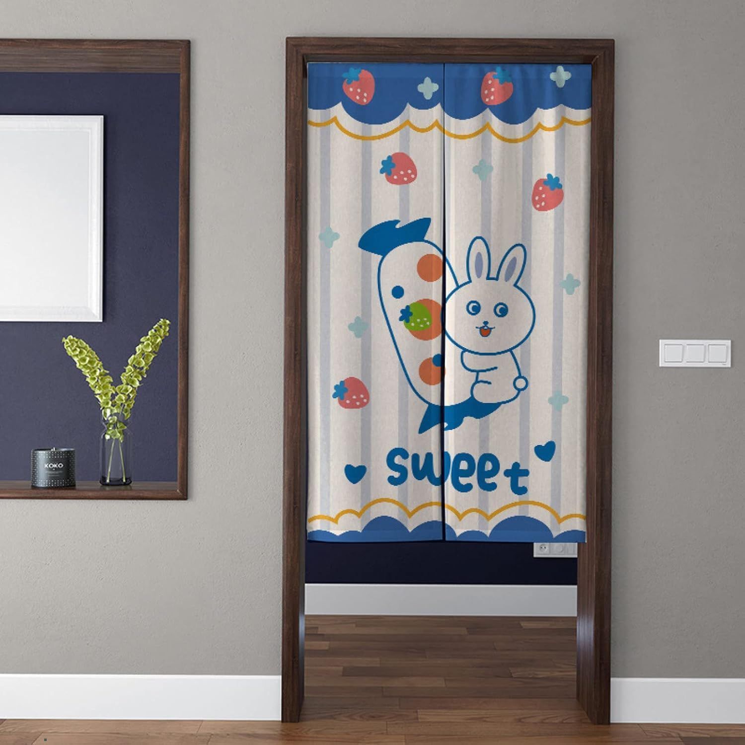 Baby Nursery Fabric - Rideau de porte en polyester à