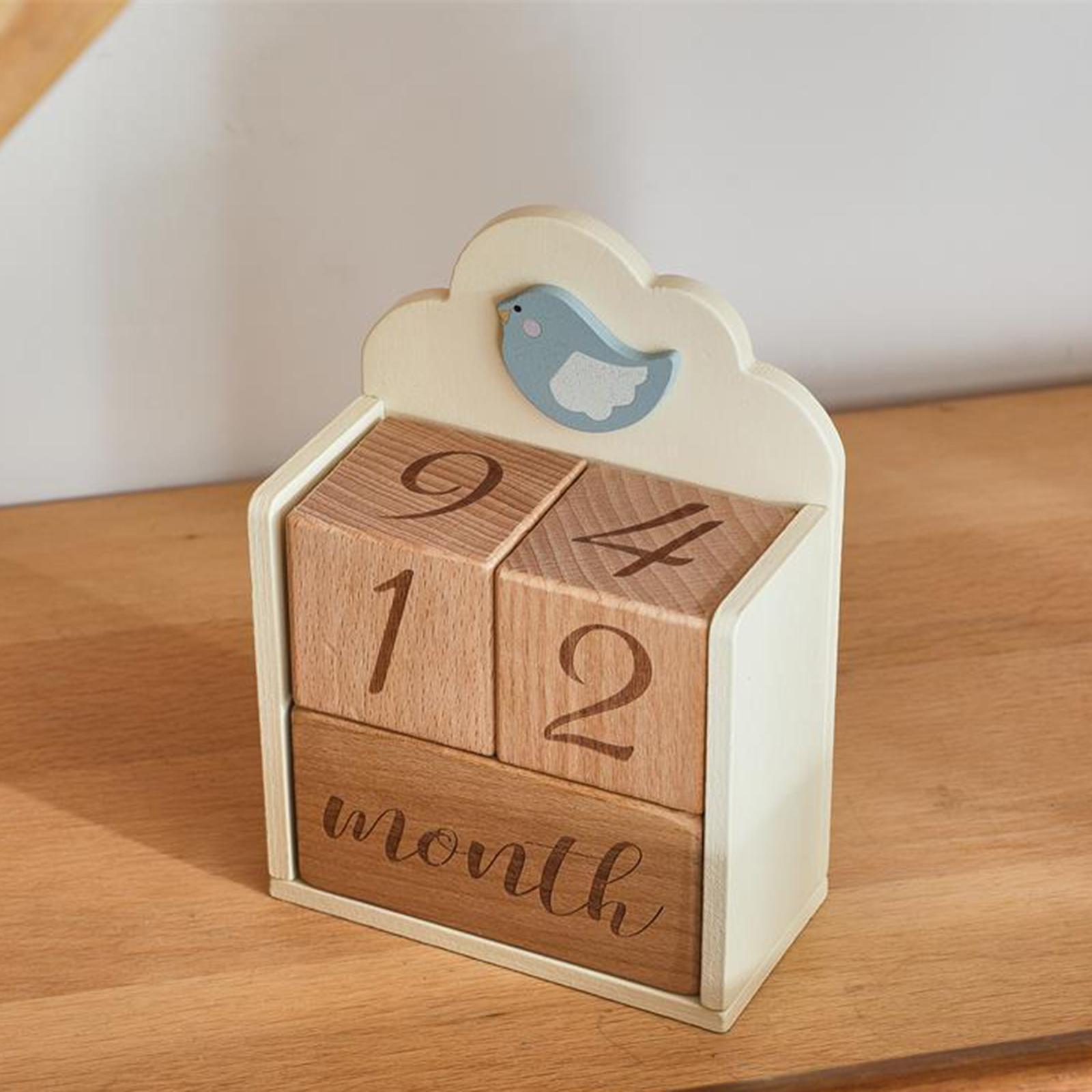 Baby Nursery Age - Blocs d'âge de jalon en bois