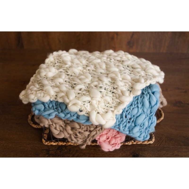 Baby Nursery Unisex - Couverture pour bébé mérinos en tricot