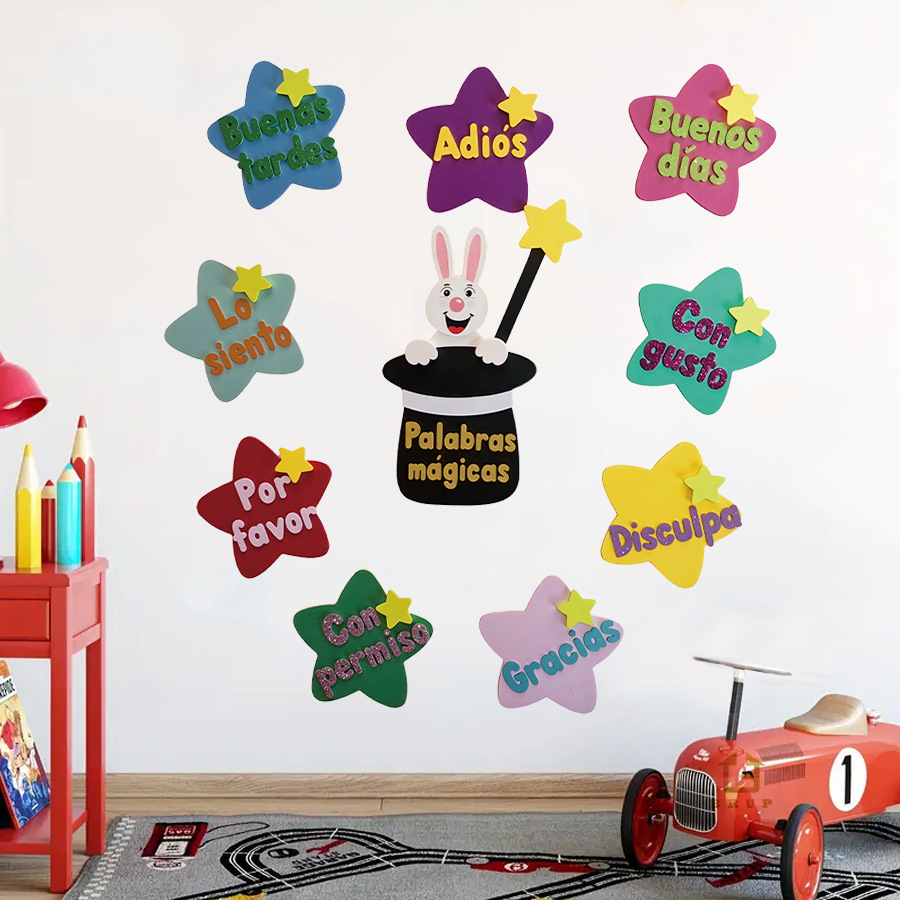 Baby Nursery In Spanish - Autocollant mural auto-adhésif 