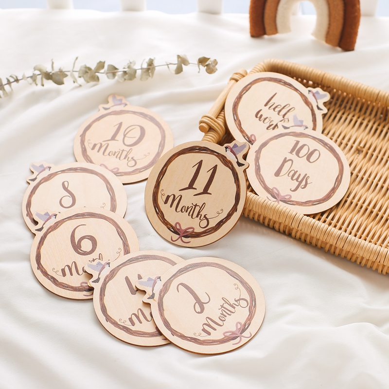 Milestone Card Set - Cartes de jalon en bois pour