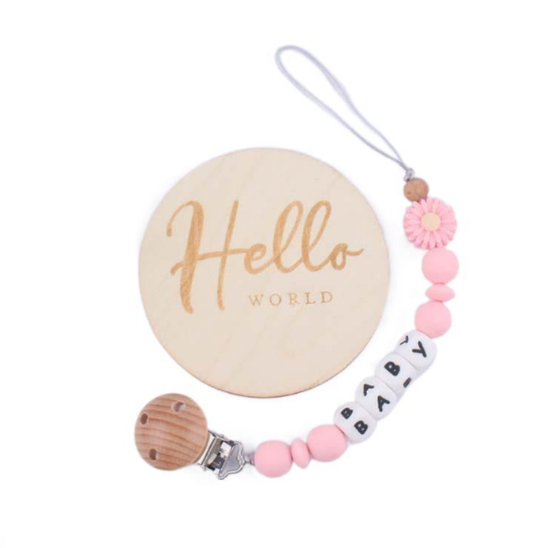Milestone Card Set - Attache-sucette personnalisé tournesol pour bébé, carte