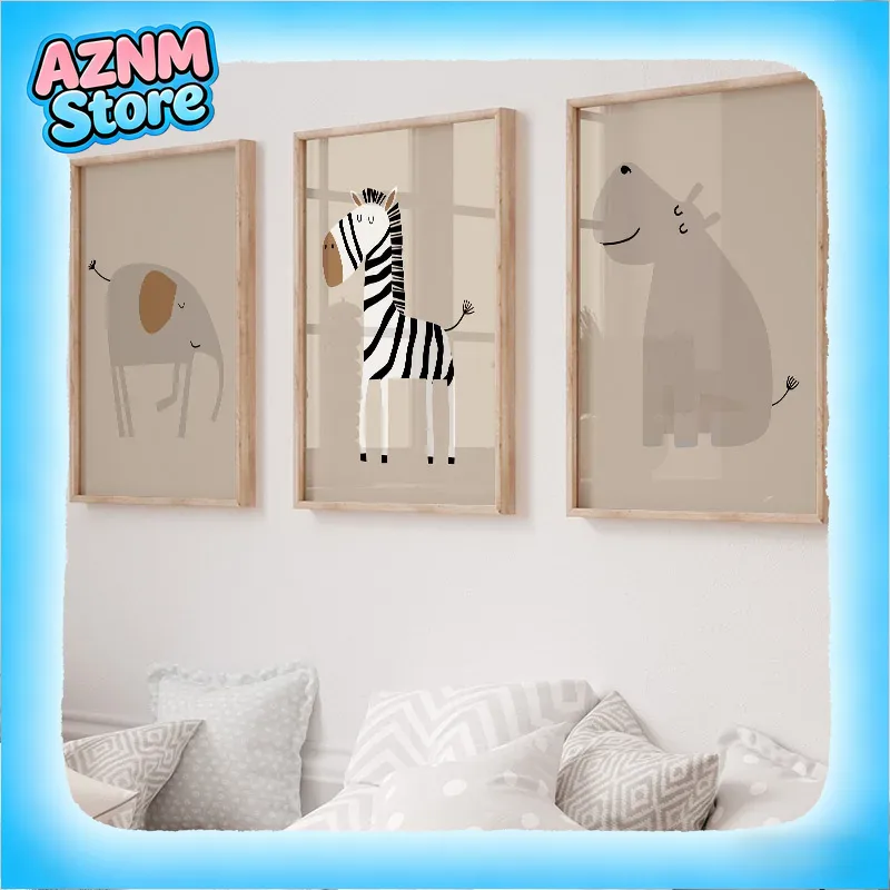 Baby Nursery Jungle Animals - Tableaux et affiches sur toile d'animaux