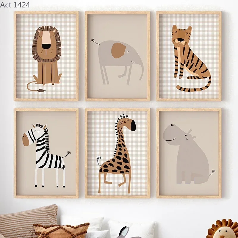 Animals Baby Nursery - Tableaux et affiches sur toile d'animaux