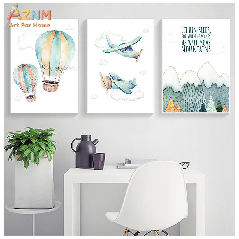 Baby Boy Nursery Quotes - AZNM Tableau mural sur toile avec