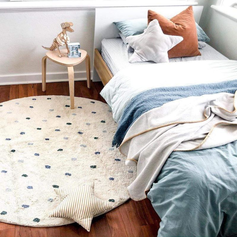 Baby Nursery Fabric - Tapis moelleux à pois pour enfants,