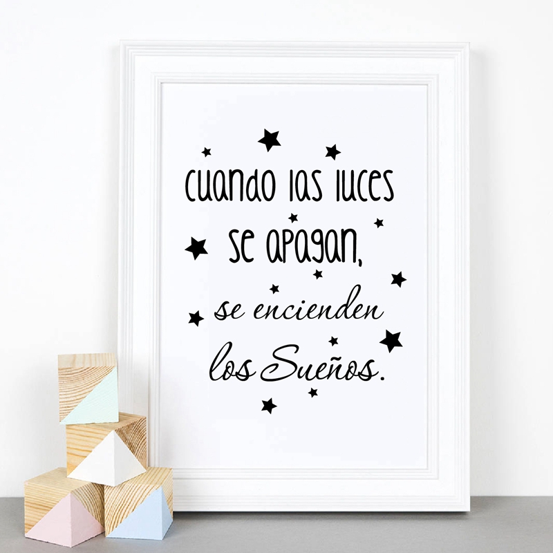 Baby Nursery In Spanish - Peinture sur toile de décoration artistique