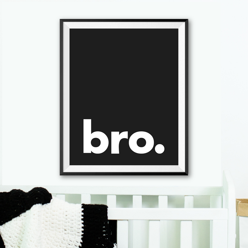 Baby Nursery Decor Boy - Fro. Affiche de calligraphie minimaliste imprimée