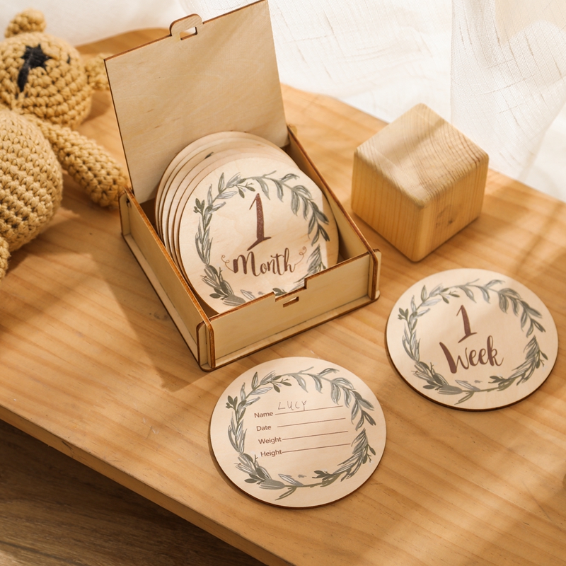 Milestone Card Set - Cartes de jalon en bois pour