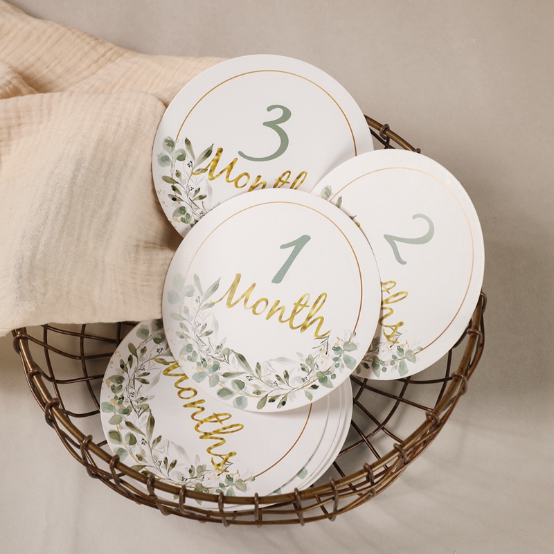 Milestone Card Set - Cartes commémoratives mensuelles avec chiffres de