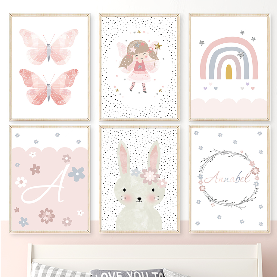Baby Nursery Fabric - Tableau mural sur toile avec motifs