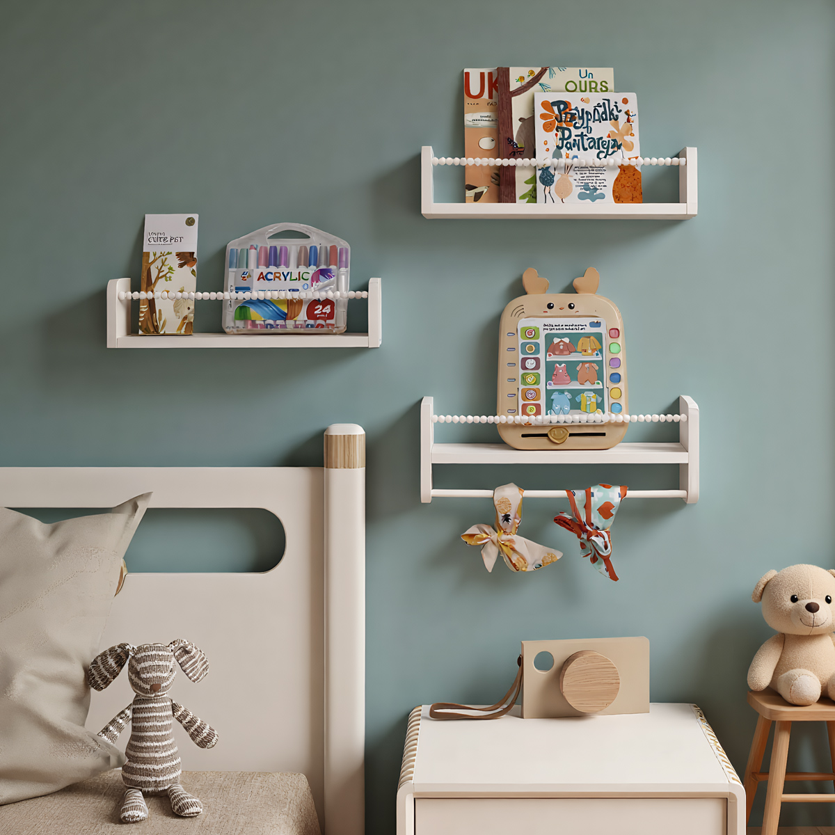 Baby Bookshelf Small - Étagères murales flottantes pour livres de