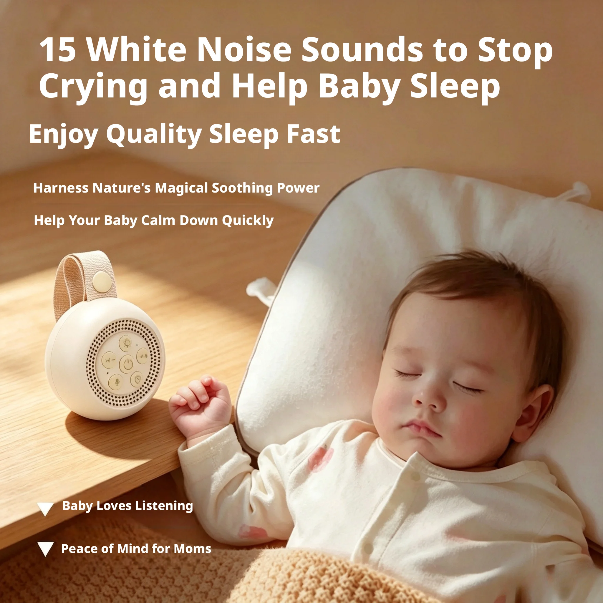Baby Sound Machine White - Machine à bruit blanc rechargeable pour