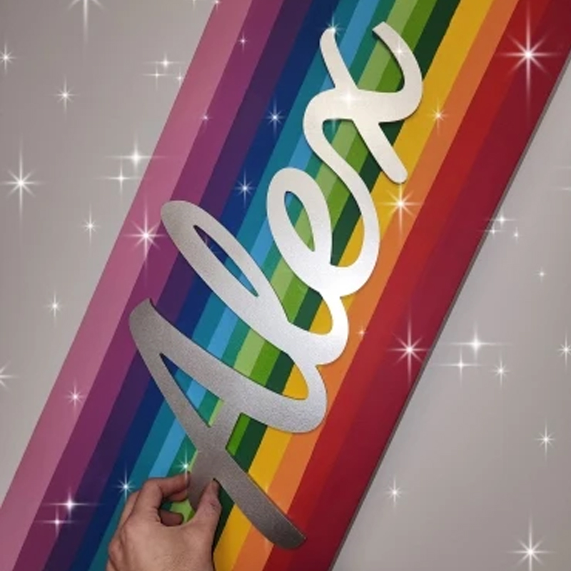 Baby Nursery Shelves - Enseigne autoportante avec nom personnalisé pour