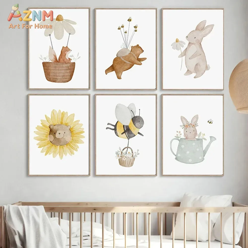 AZNM – toile murale avec motif - Animals Baby Nursery avis et prix