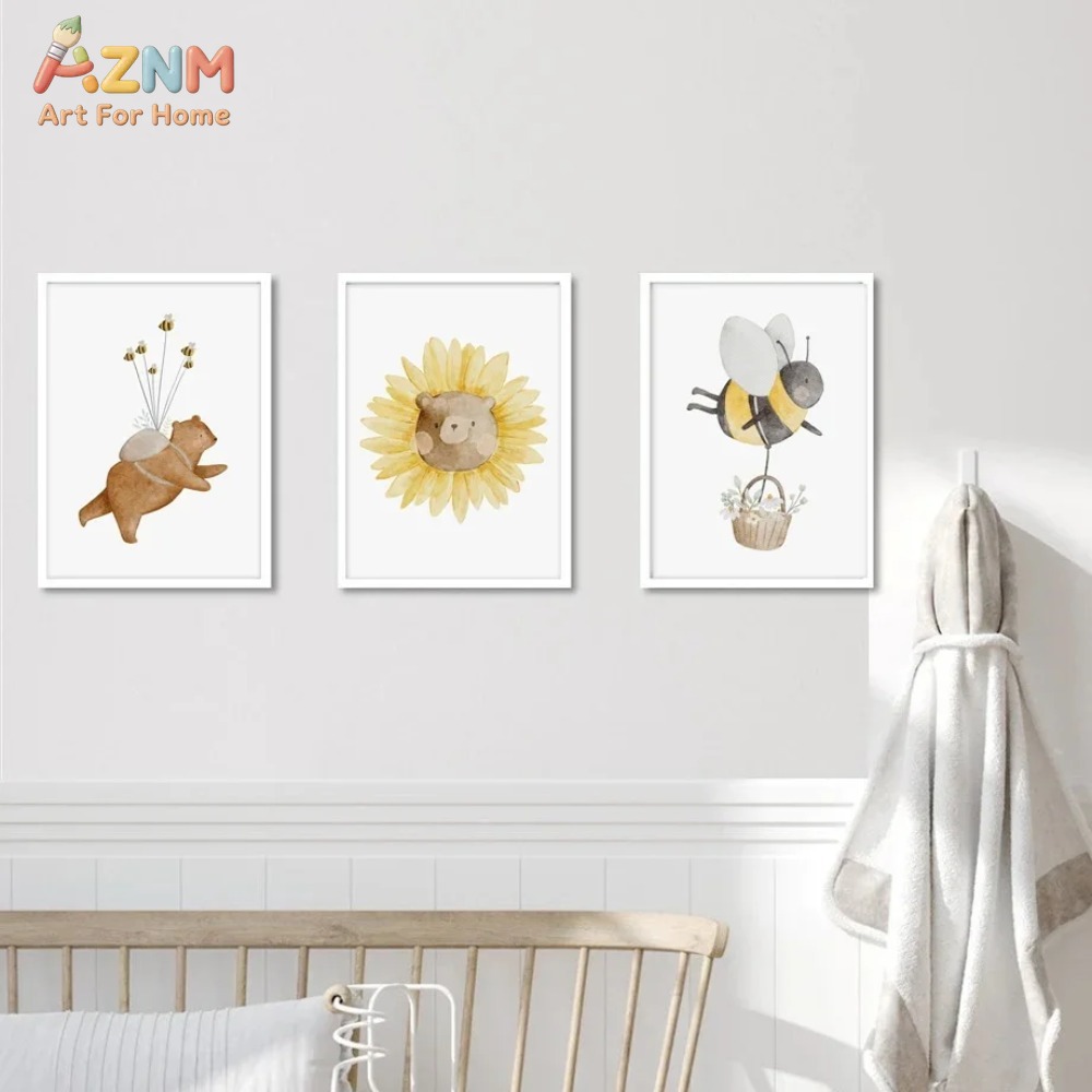 AZNM – toile murale avec motif - Animals Baby Nursery avis et prix