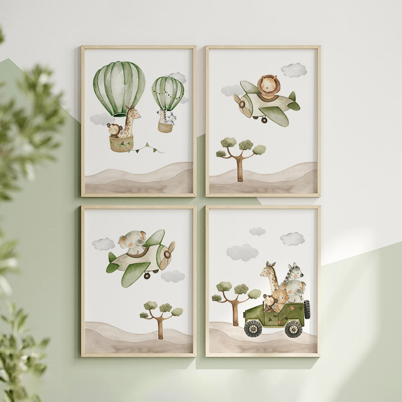 1 pièce, affiches d'animaux en - Animals Baby Nursery avis et prix