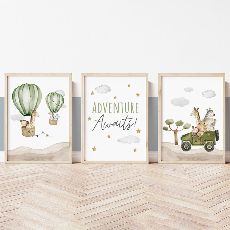 1 pièce, affiches d'animaux en - Animals Baby Nursery avis et prix