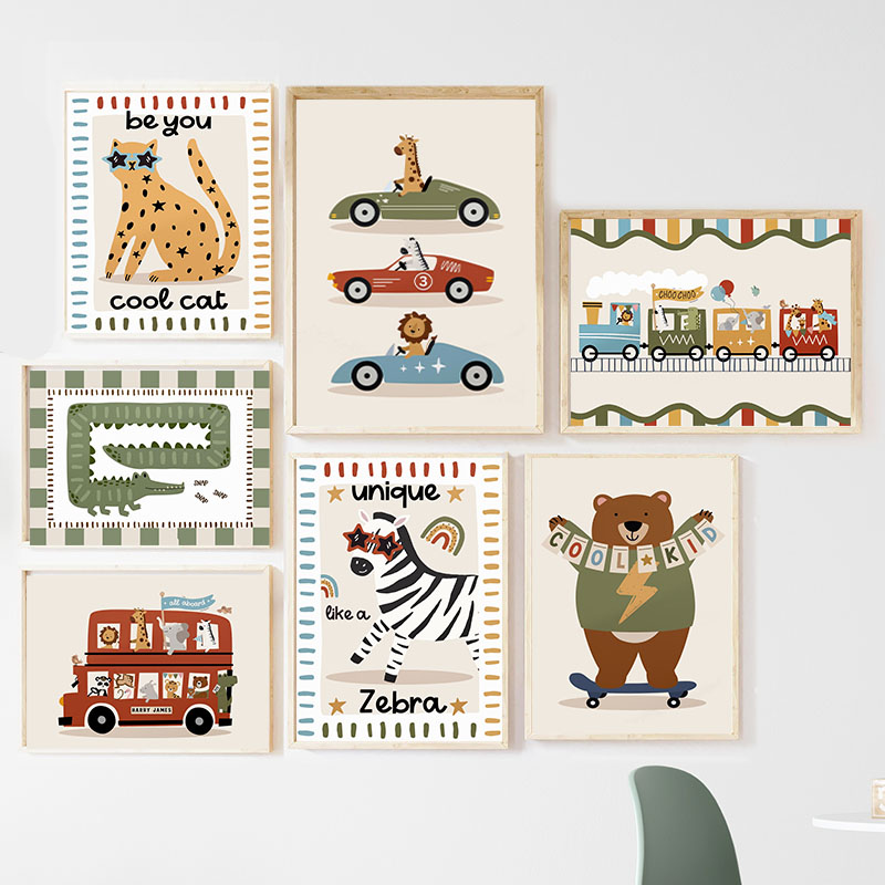 Tableaux et Affiches Muraux en - Animals Baby Nursery avis et prix