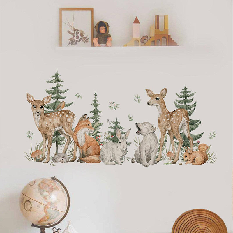 Dessin animé aquarelle forêt a - Baby Nursery Plants avis et prix