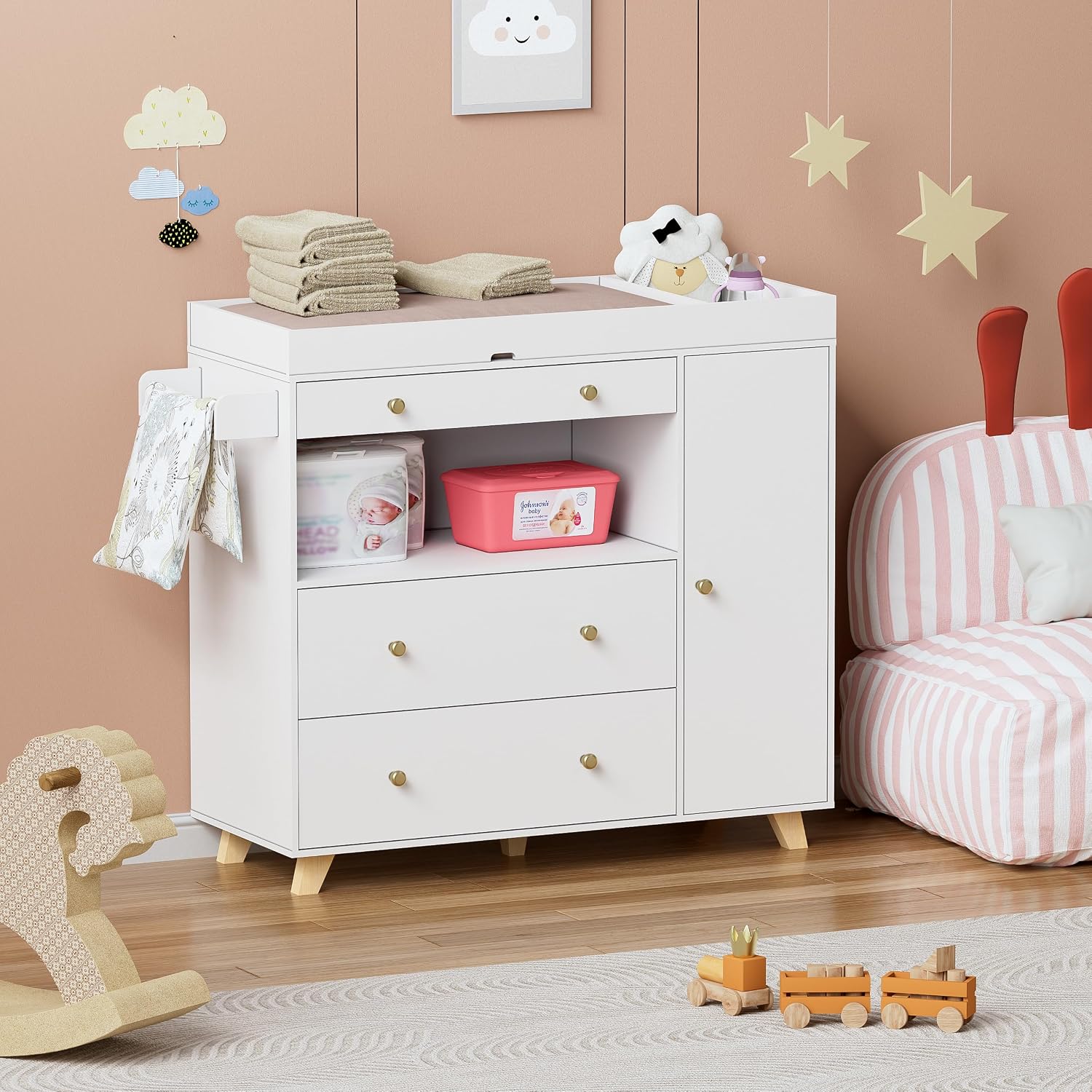 Table à langer pour bébé, stat - Baby Nursery Shelves avis et prix