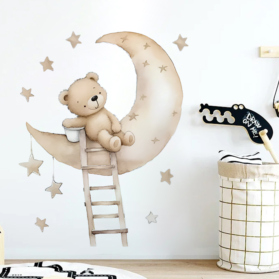 Autocollants muraux ours étoil - Baby Nursery Decor Boy avis et prix