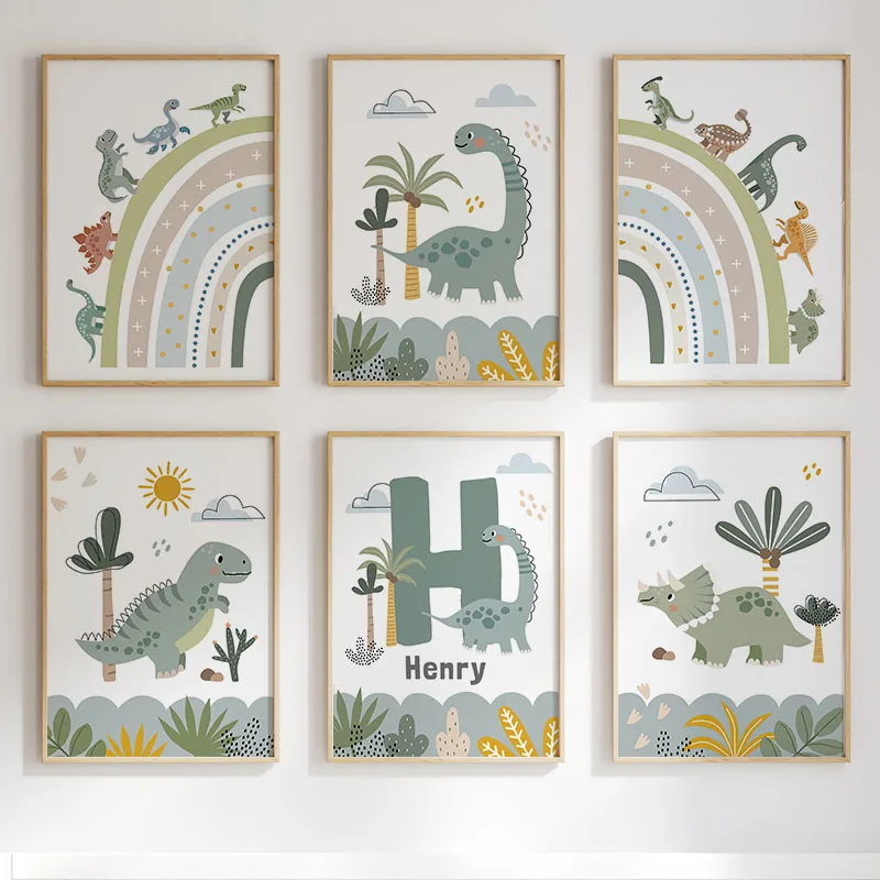 Toile d'art murale avec dinosa - Baby Nursery Paintings avis et prix