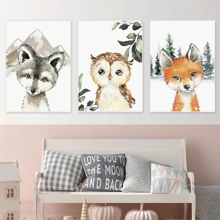 Tableau mural sur toile avec a - Animals Baby Nursery avis et prix
