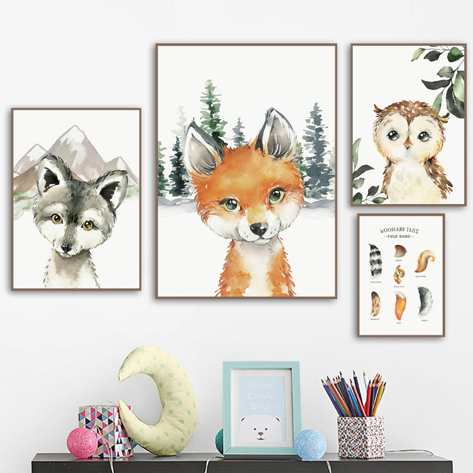 Tableau mural sur toile avec a - Animals Baby Nursery avis et prix