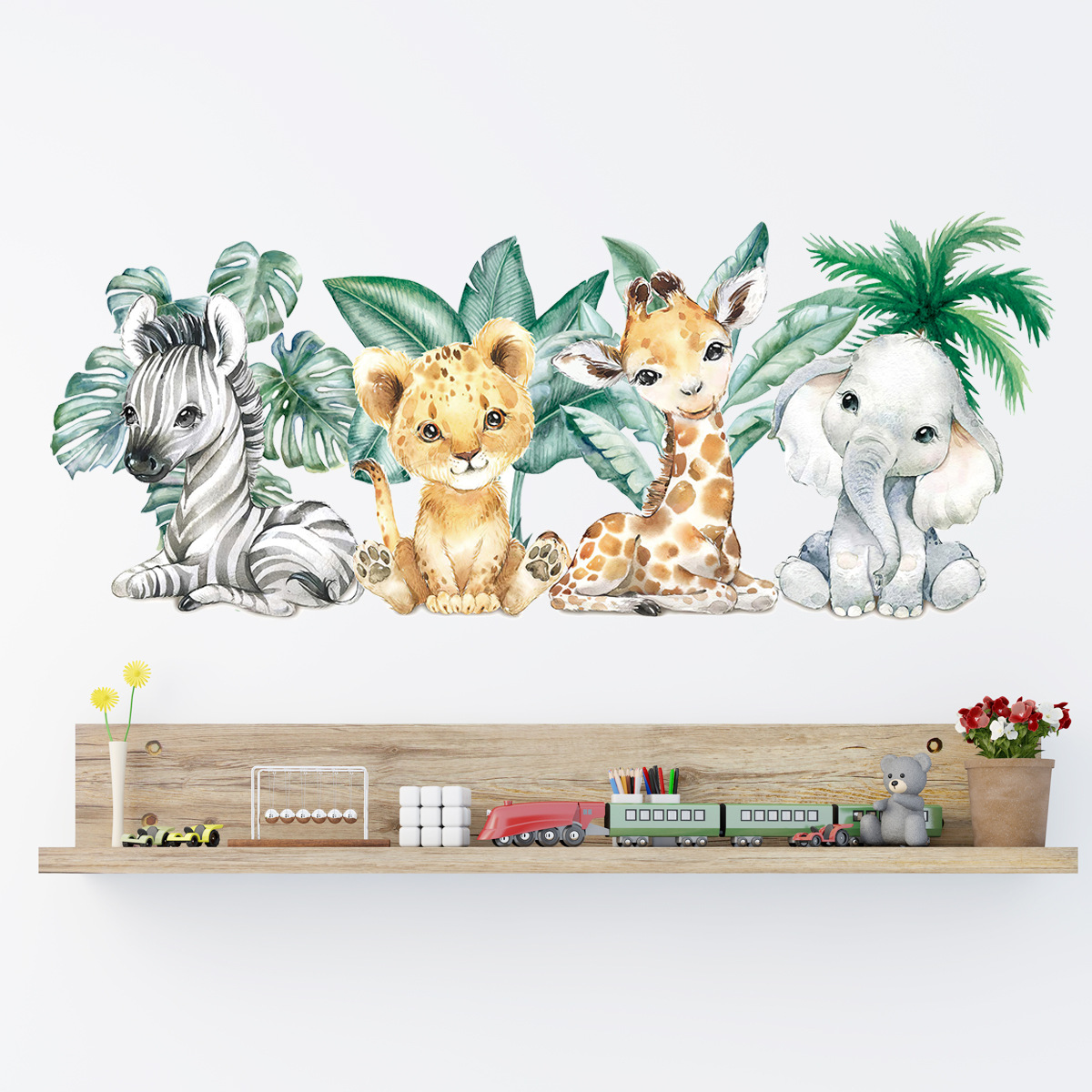 Dessin animé mignon Jungle ani - Baby Nursery Jungle Animals avis et prix