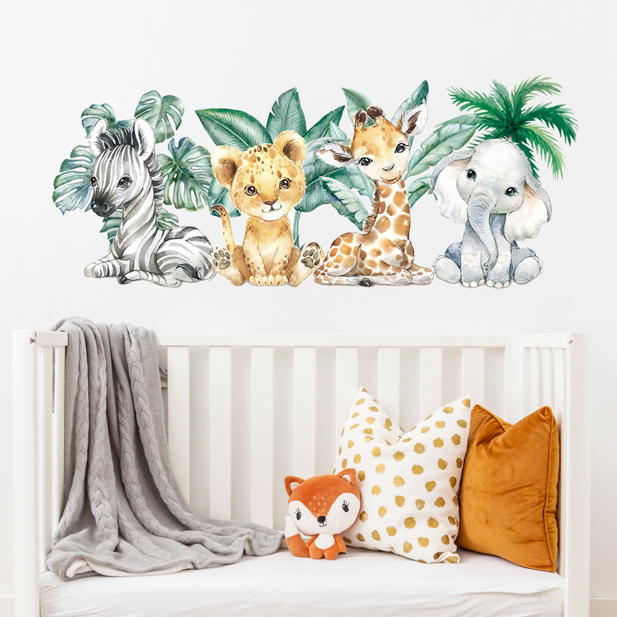 Dessin animé mignon Jungle ani - Baby Nursery Jungle Animals avis et prix