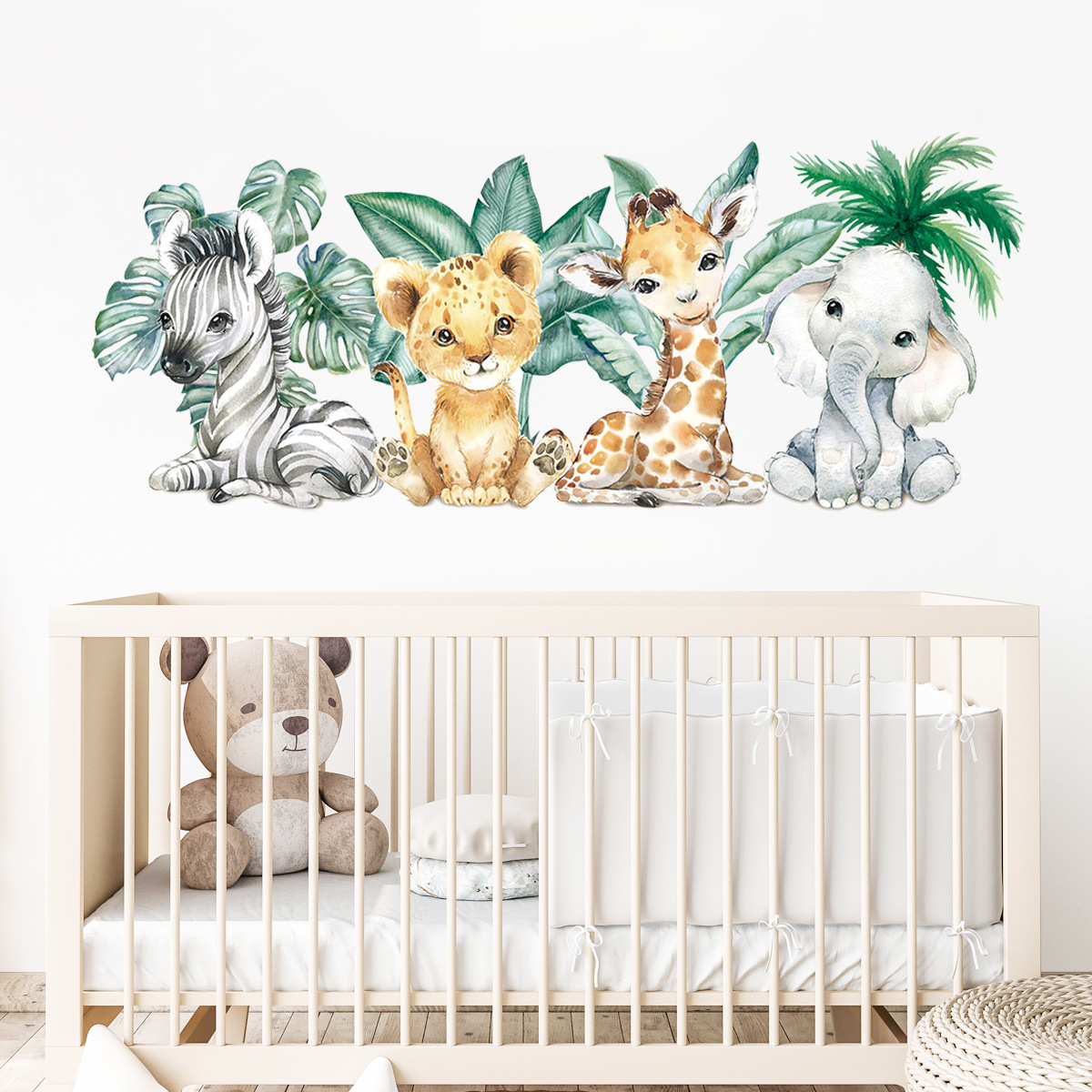 Dessin animé mignon Jungle ani - Baby Nursery Jungle Animals avis et prix
