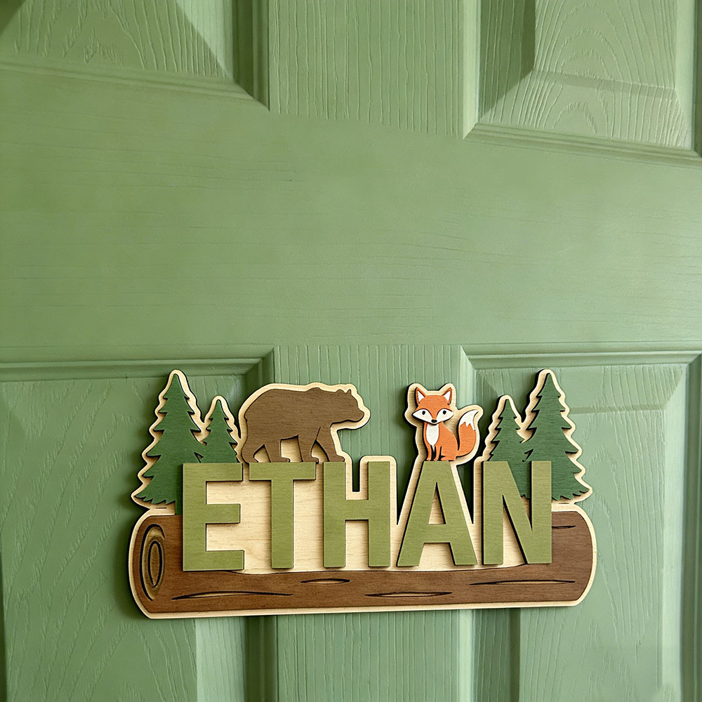 Plaque en bois personnalisée a - Baby Nursery Tree avis et prix
