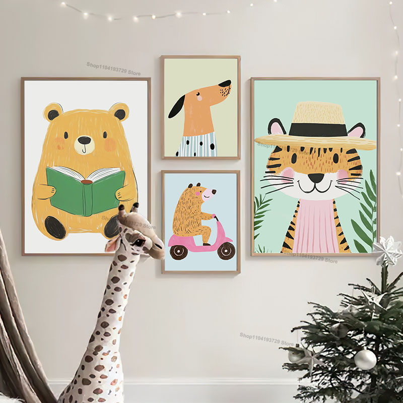 Affiches de dessins animés d'a - Animals Baby Nursery avis et prix