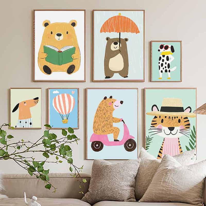 Affiches de dessins animés d'a - Animals Baby Nursery avis et prix