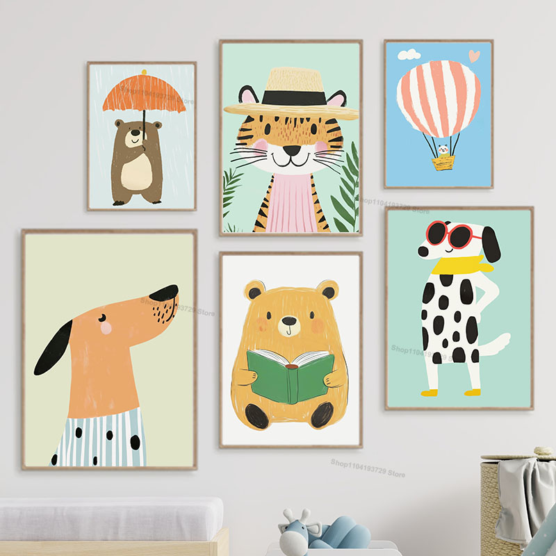 Affiches de dessins animés d'a - Animals Baby Nursery avis et prix