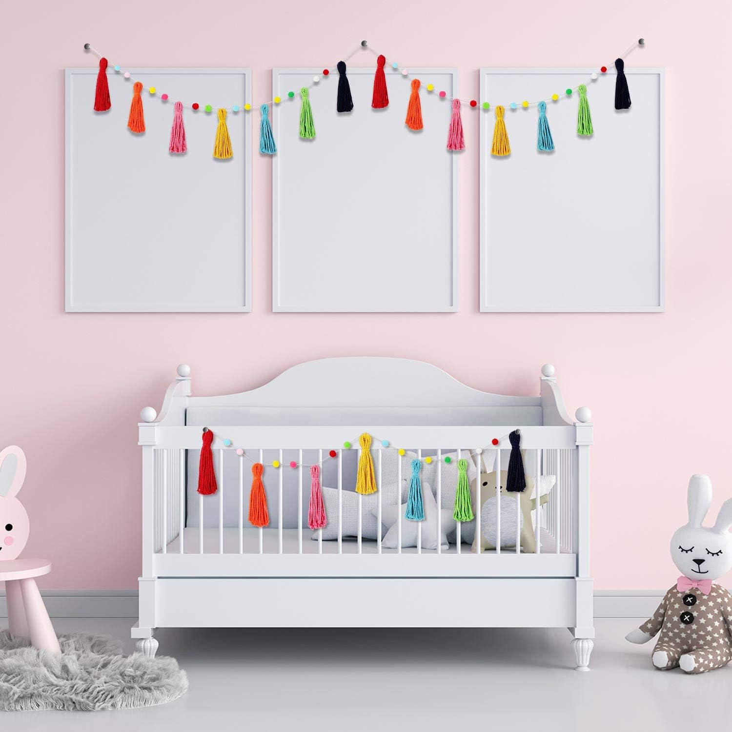 Gland Boho arc-en-ciel coloré, - Baby Nursery Fabric avis et prix