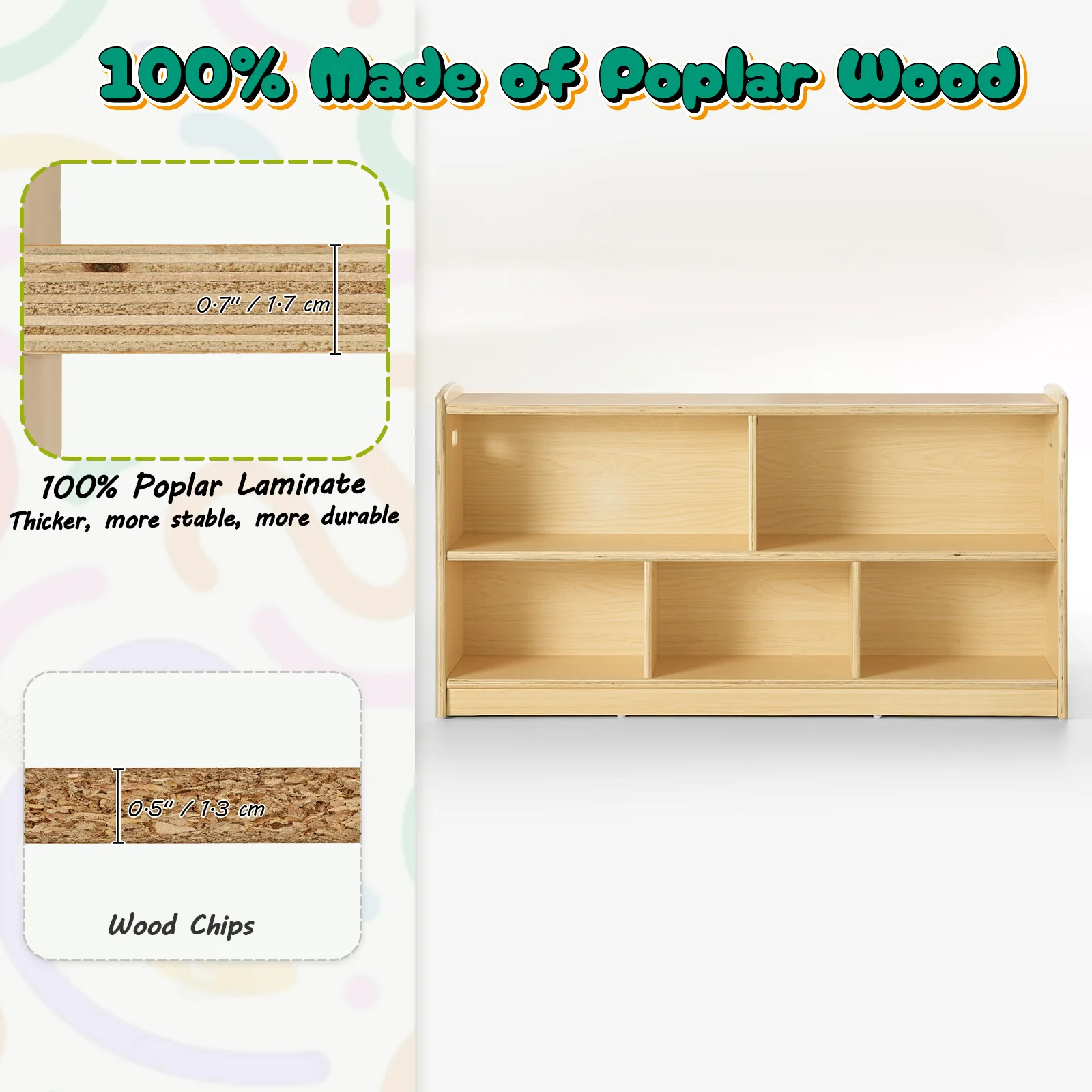 Armoire Montessori en bois à 2 - Baby Bookshelf Small avis et prix