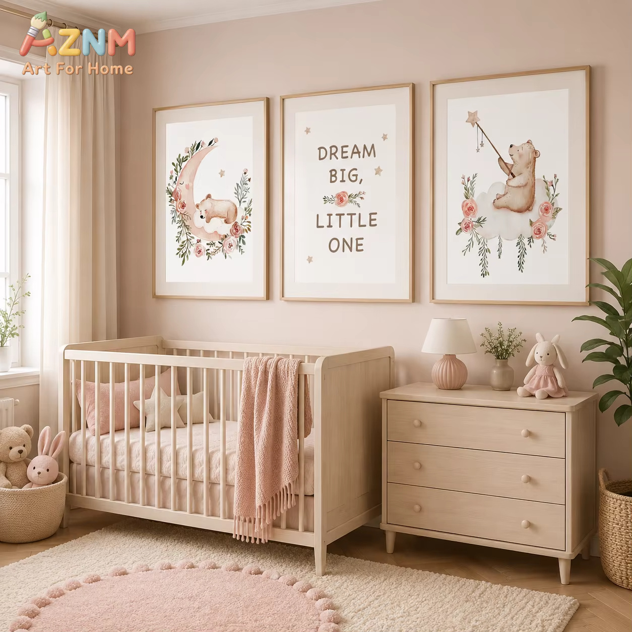 AZNM – art mural floral pour c - Baby Boy Nursery Quotes avis et prix