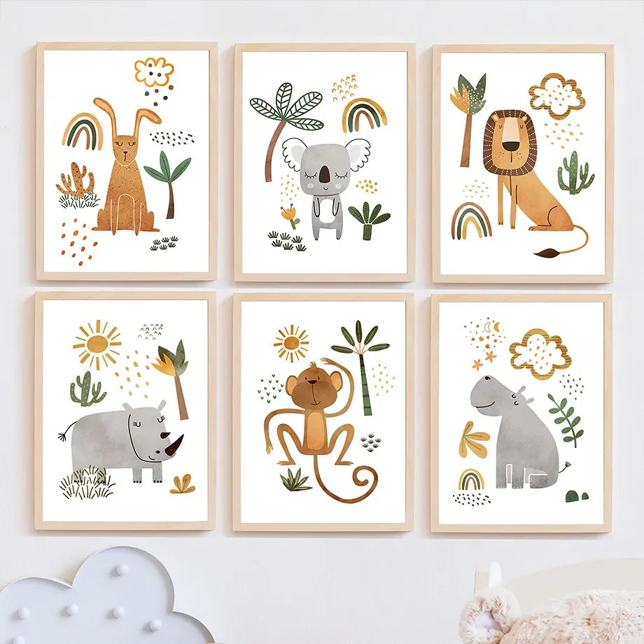 Affiches et impressions d'anim - Baby Nursery Jungle Animals avis et prix