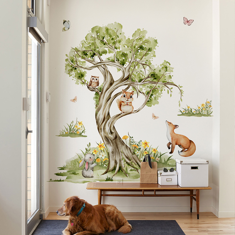 Autocollant mural aquarelle fo - Baby Nursery Tree avis et prix