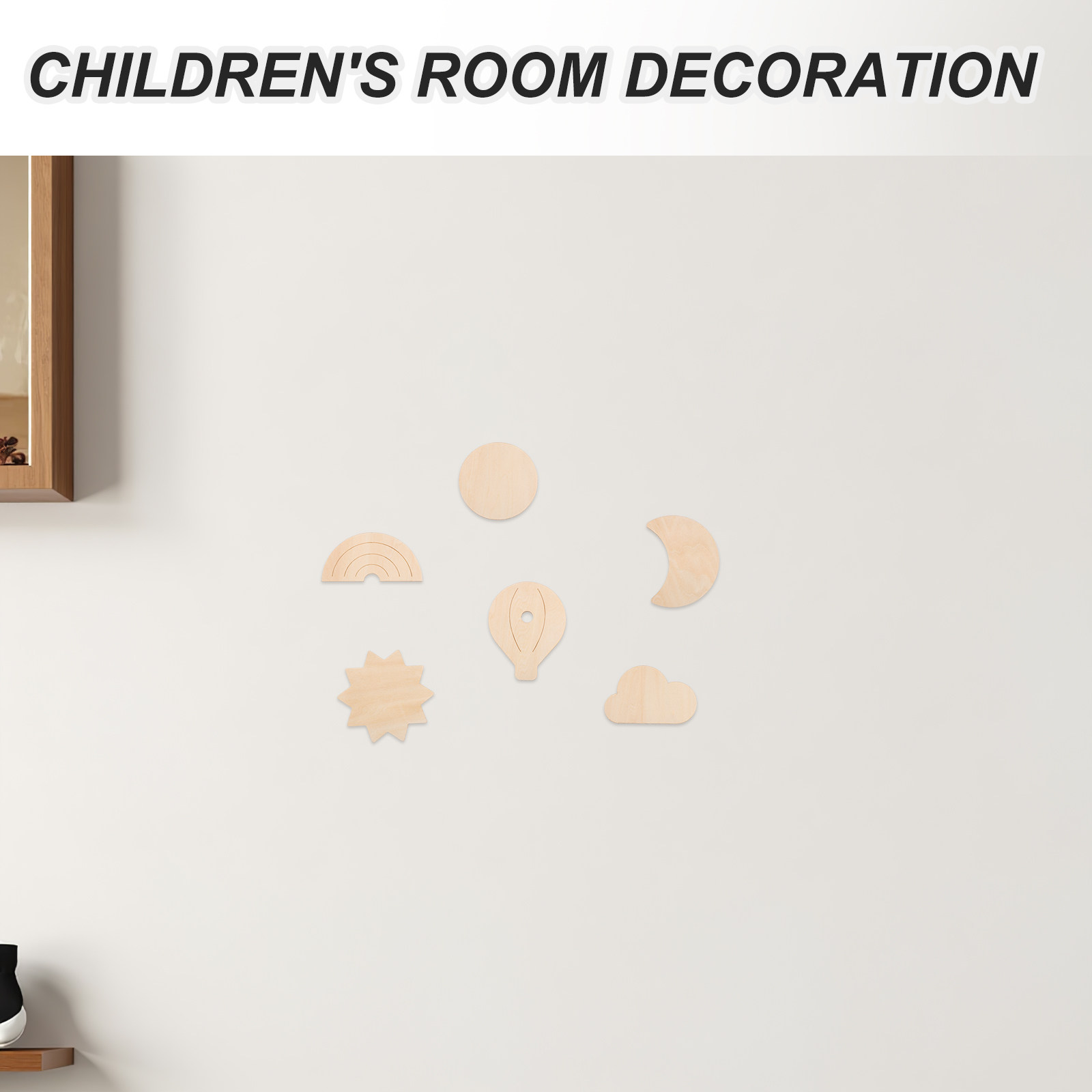 6 autocollants muraux en bois, - Baby Nursery Hot Air Balloon Theme avis et prix