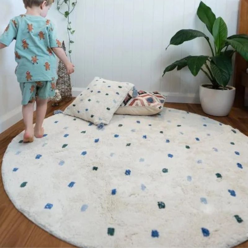 Tapis moelleux à pois pour enf - Baby Nursery Fabric avis et prix