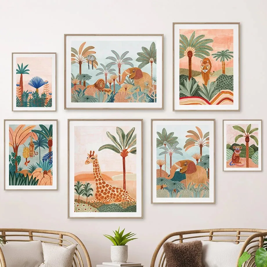 Peinture sur toile d'animaux d - Baby Nursery Tree avis et prix
