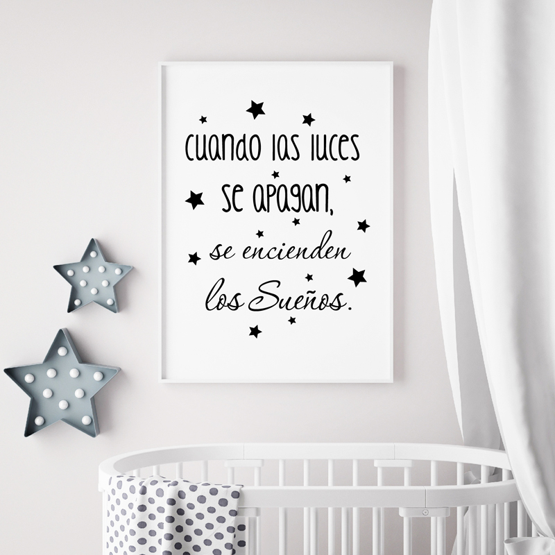 Peinture sur toile de décorati - Baby Nursery In Spanish avis et prix
