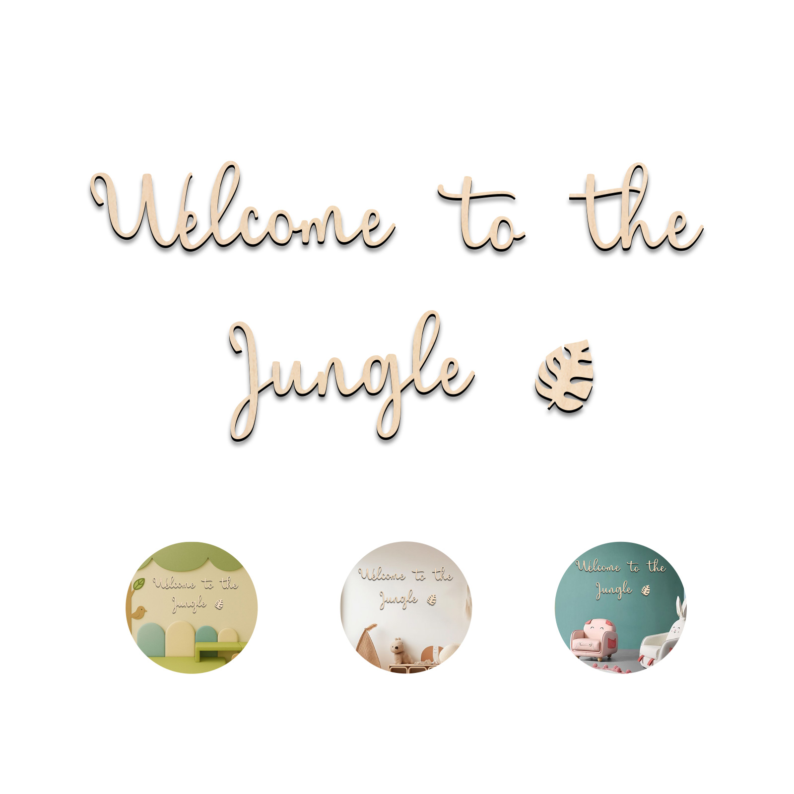 Panneau en bois de bienvenue d - Baby Nursery Jungle Animals avis et prix