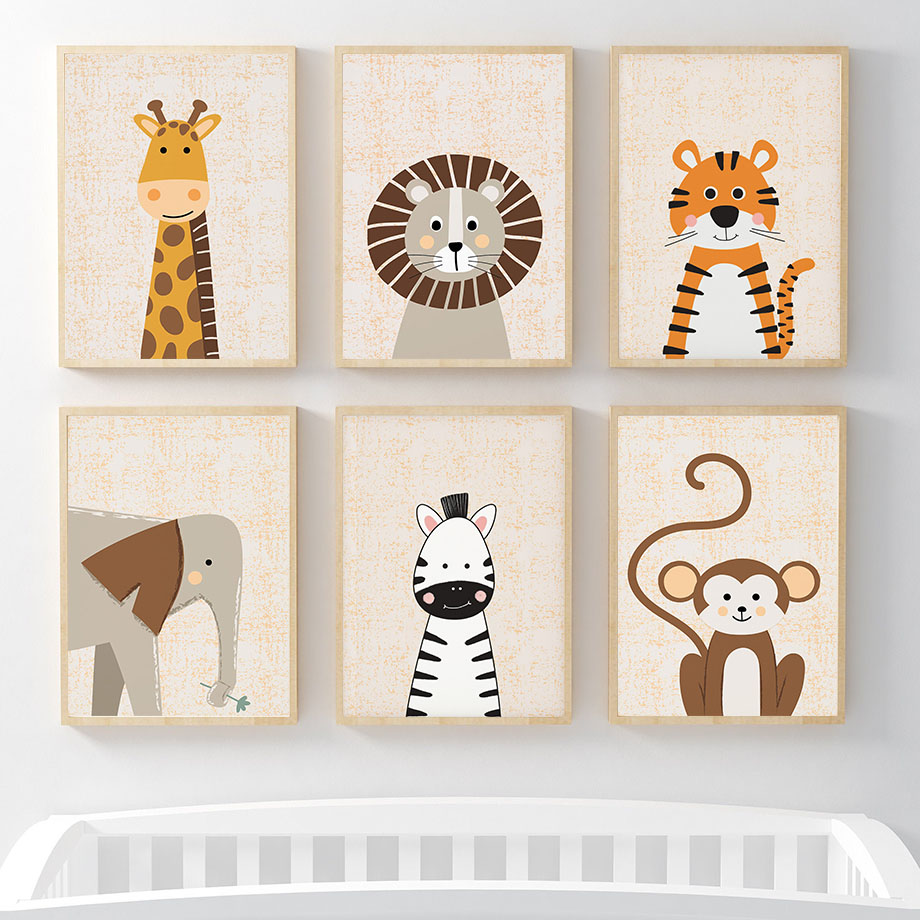 Tableau mural en toile avec mo - Animals Baby Nursery avis et prix