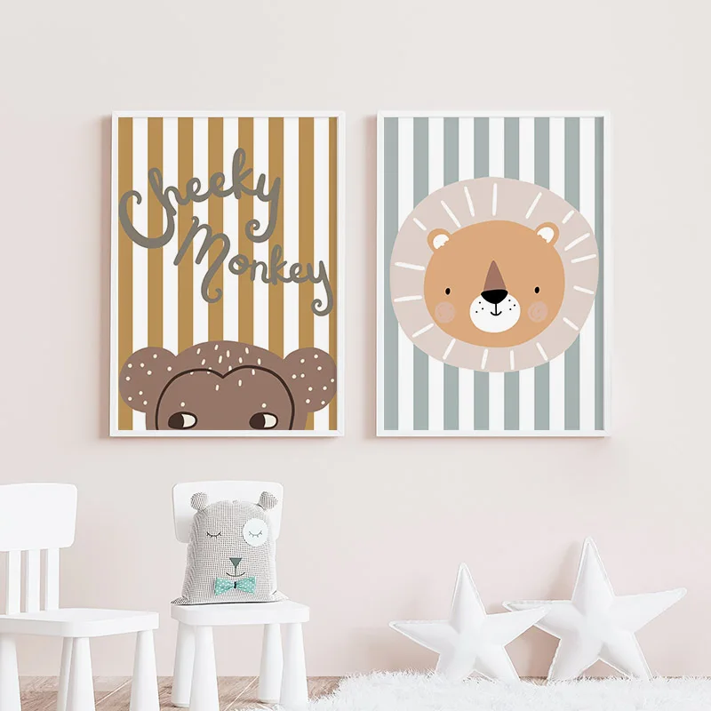 Dessin animé girafe léopard Li - Baby Nursery Animal Pictures avis et prix