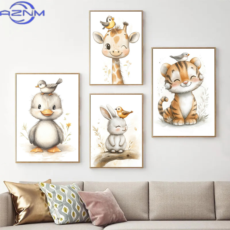 AZNM – affiches illustrées d'a - Baby Nursery Animal Pictures avis et prix